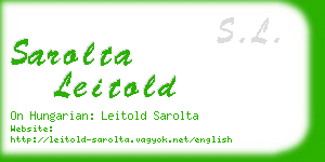 sarolta leitold business card